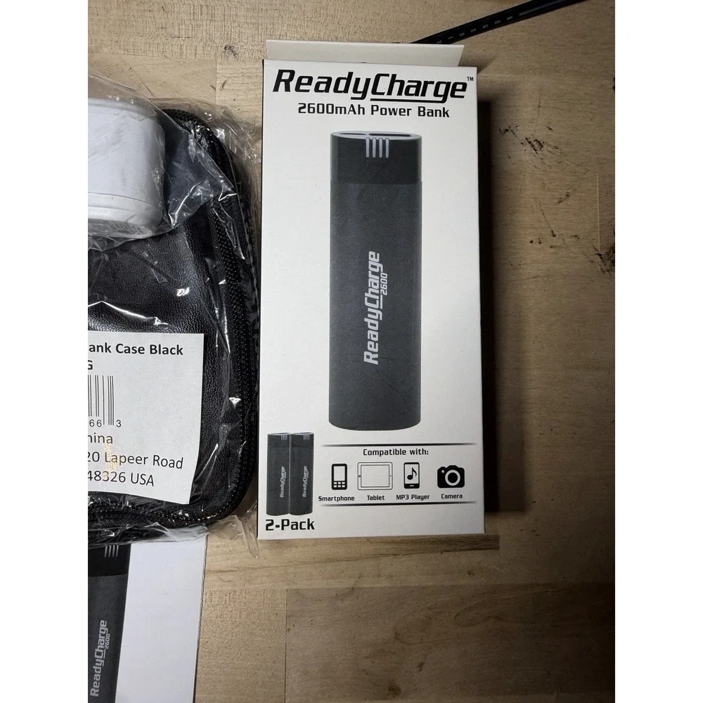 ReadyCharge 2600mAh Power‎ Bank 2-Pack Portable Charger – New in Box
